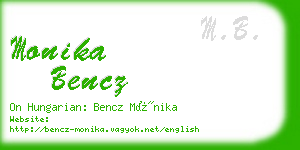 monika bencz business card